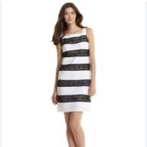 White House | Black Market Geo Lace Striped Dress